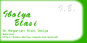 ibolya blasi business card